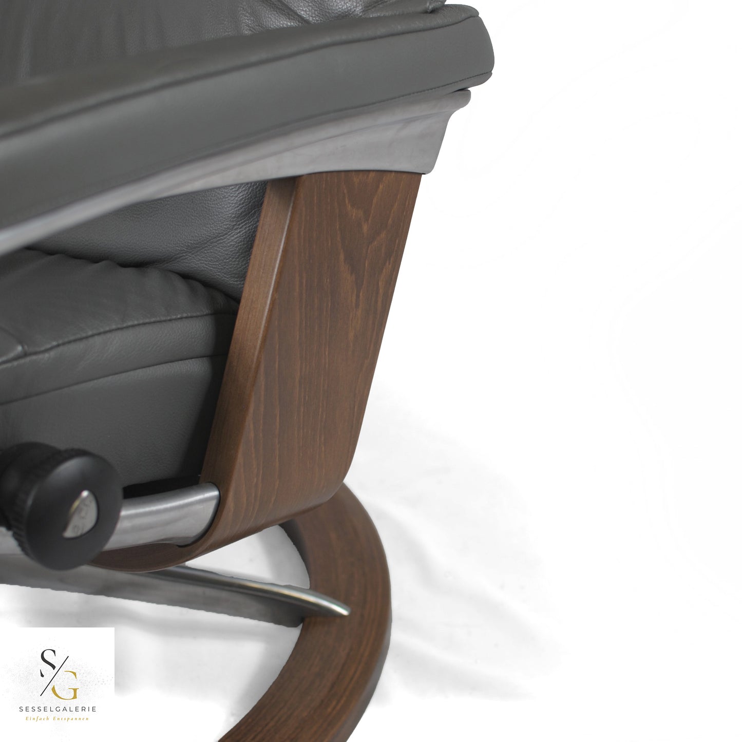 Stressless View (L) Signature Base + Hocker