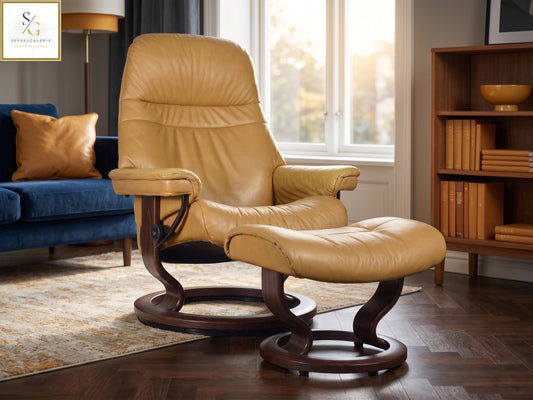 Stressless Sunrise (M) Classic Base + Hocker