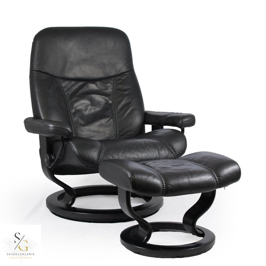 Stressless Consul (L) Classic Base + Hocker