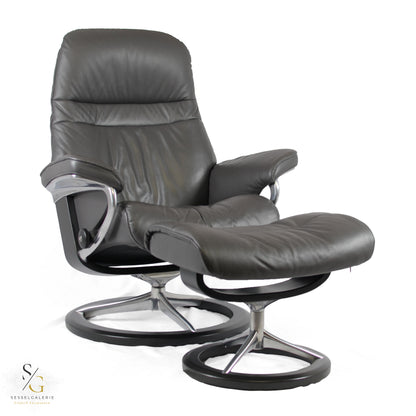 Stressless Sunrise (M) Signature Base + Hocker