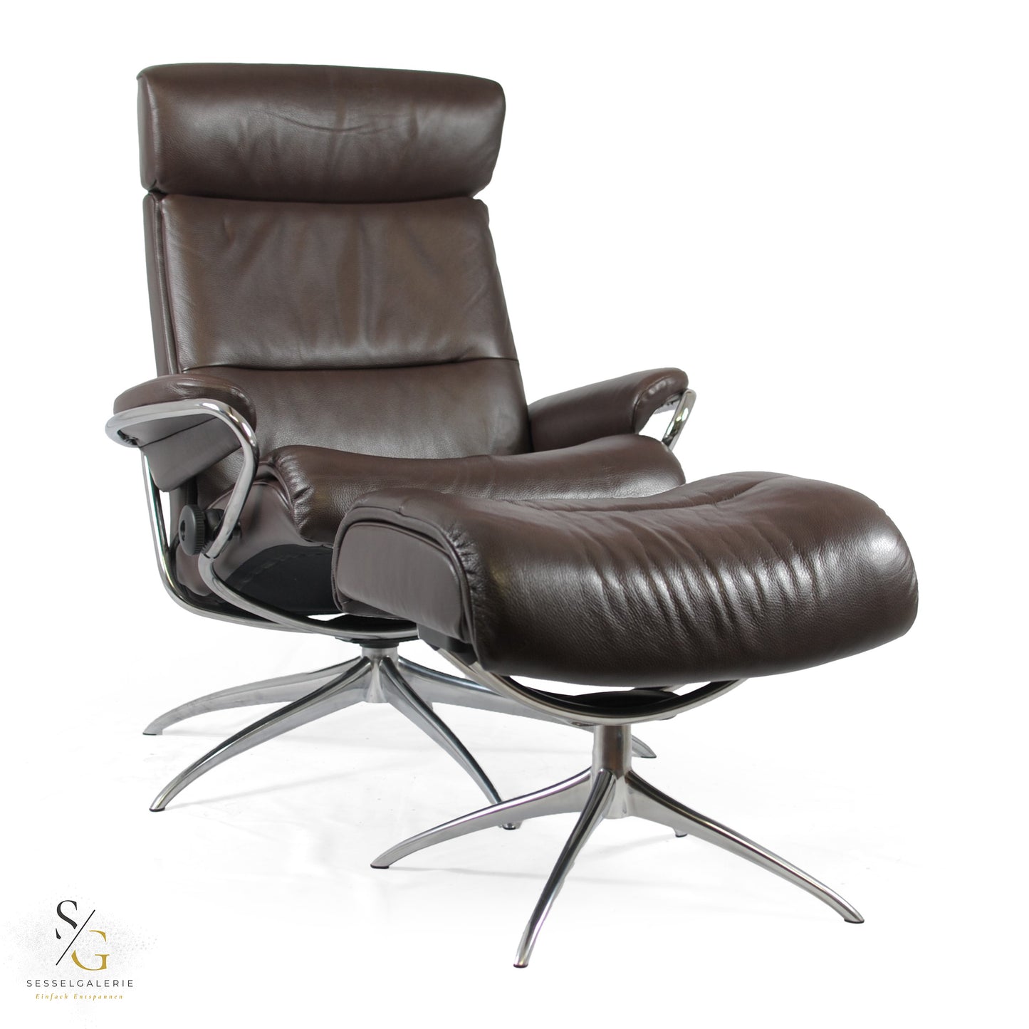 Stressless Tokyo (M) mit Kopfstütze Star Base + Hocker