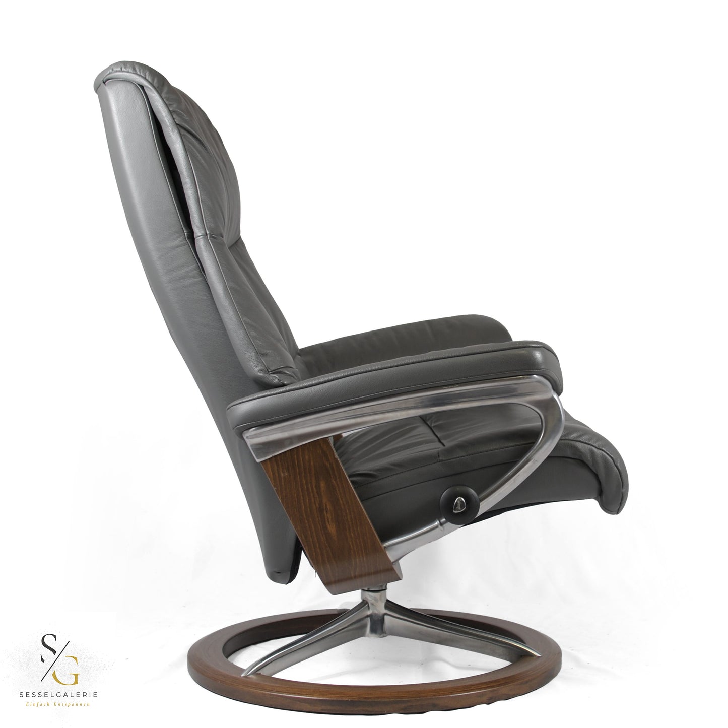 Stressless View (L) Signature Base + Hocker