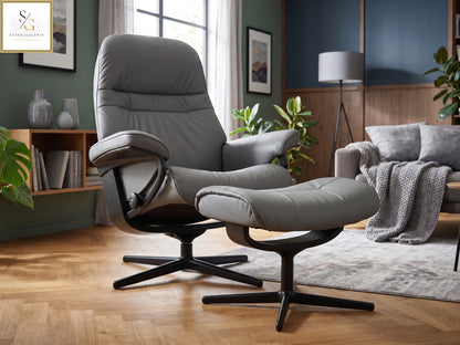 Stressless Sunrise (M) Cross Base + Hocker