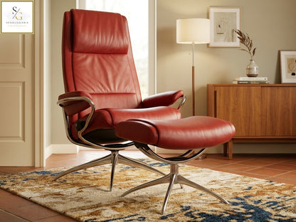 Stressless City (M) Star Base + Hocker