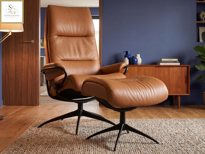 Stressless Tokyo(M) Star Base + Hocker Noblesse Leder
