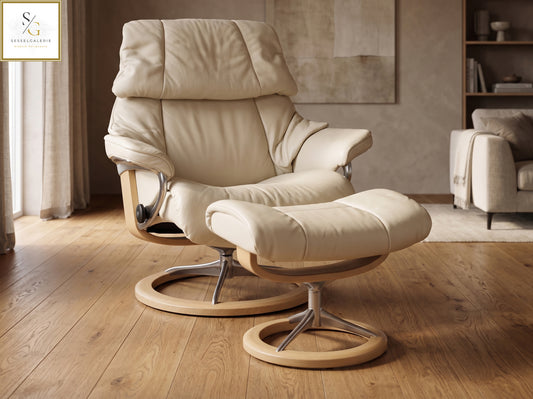 Stressless Reno (L) Signature Base + Hocker