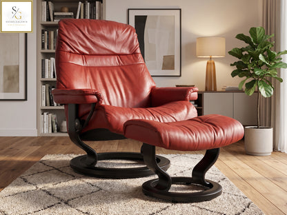 Stressless Sunrise (L) Classic Base + Hocker