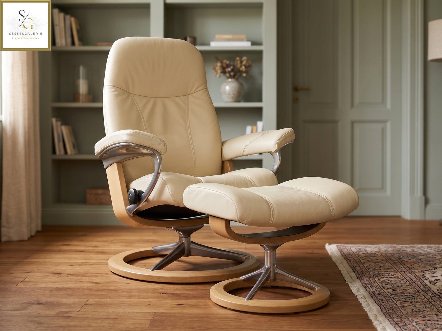 Stressless Consul (M) Signature Base + Hocker