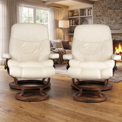 2x Stressless Consul (L) Classic Base + Hocker