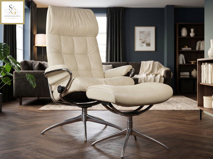 Stressless London (M) Star Base + Hocker