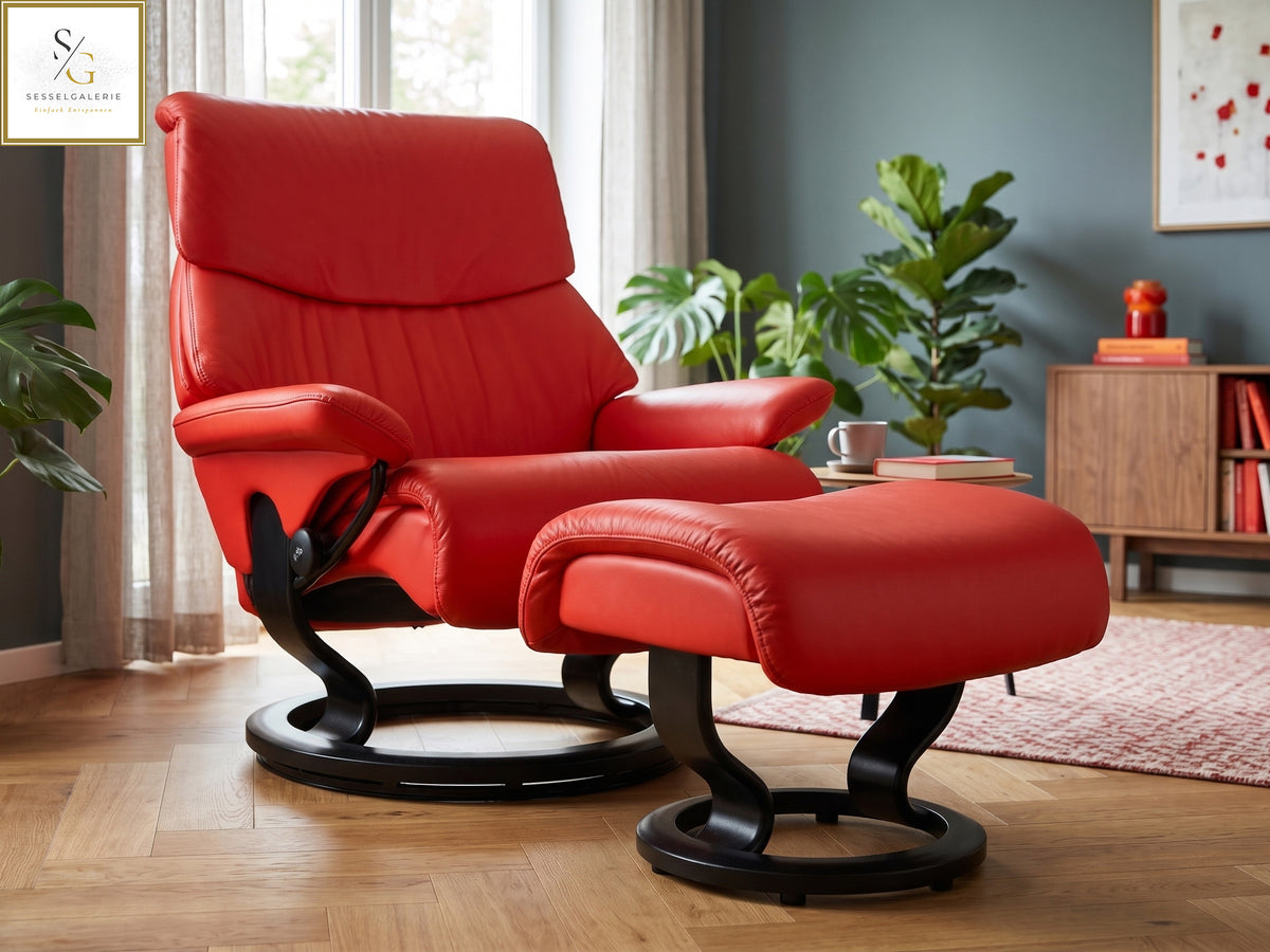 Stressless Dream (L) Classic Base + Hocker