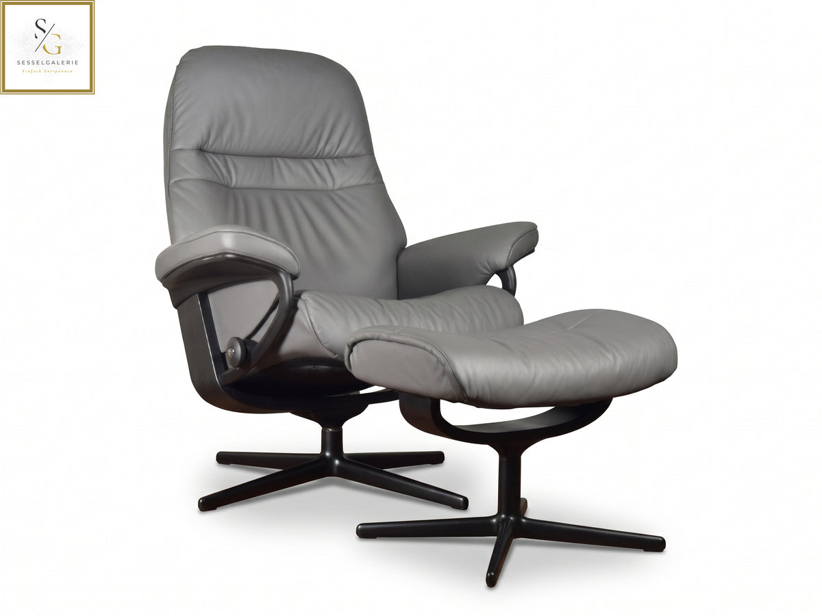 Stressless Sunrise (M) Cross Base + Hocker