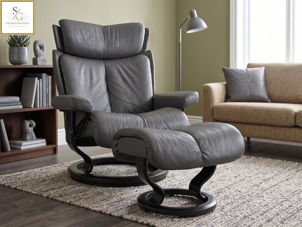 Stressless Magic (L) Classic Base + Hocker