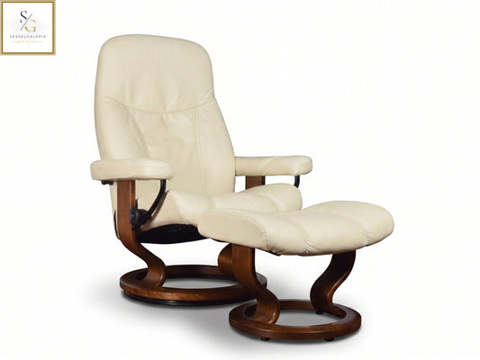 Stressless Consul (M) Classic Base + Hocker
