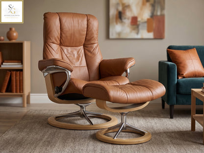 Stressless Mayfair (M) Signature Base + Hocker