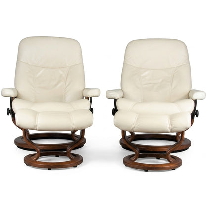 2x Stressless Consul (L) Classic Base + Hocker