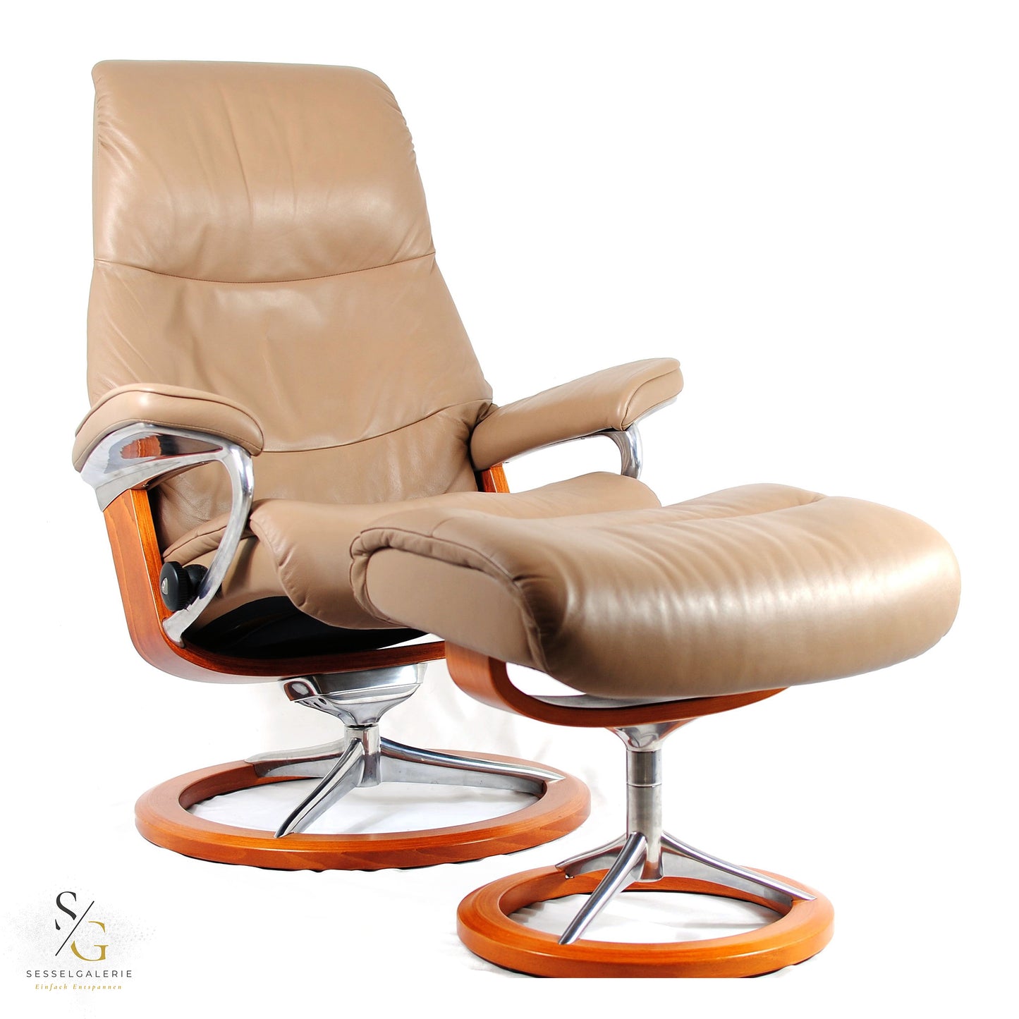 Stressless View (M) Signature Base + Hocker