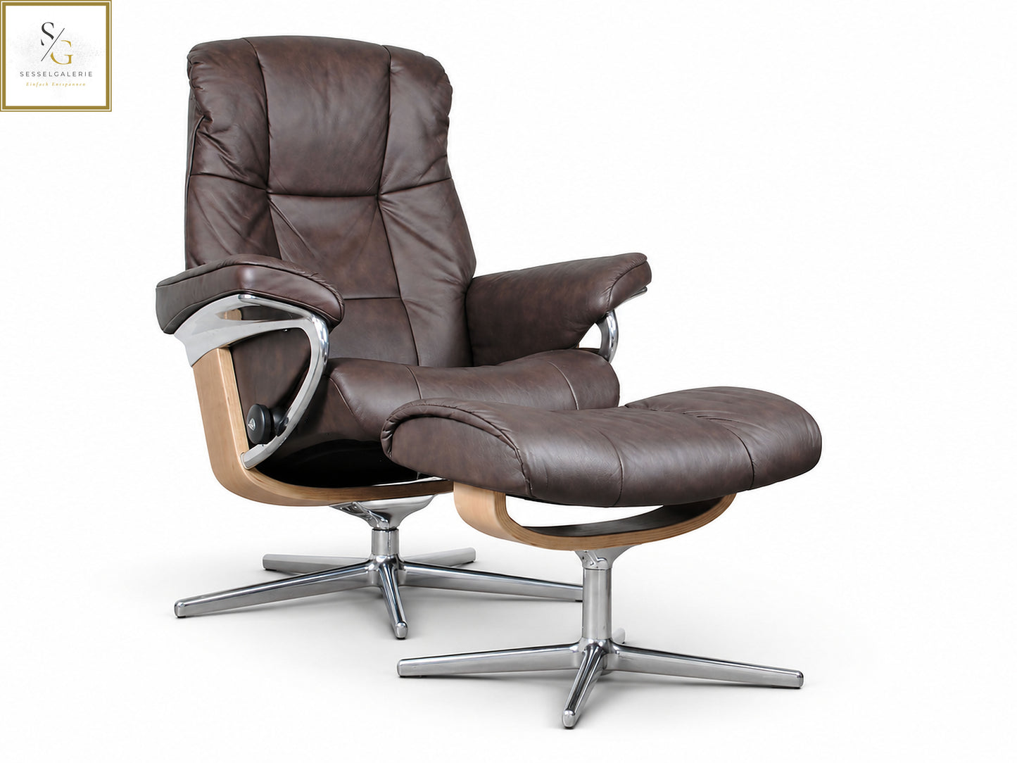 Stressless Mayfair (S) Cross Base + Hocker