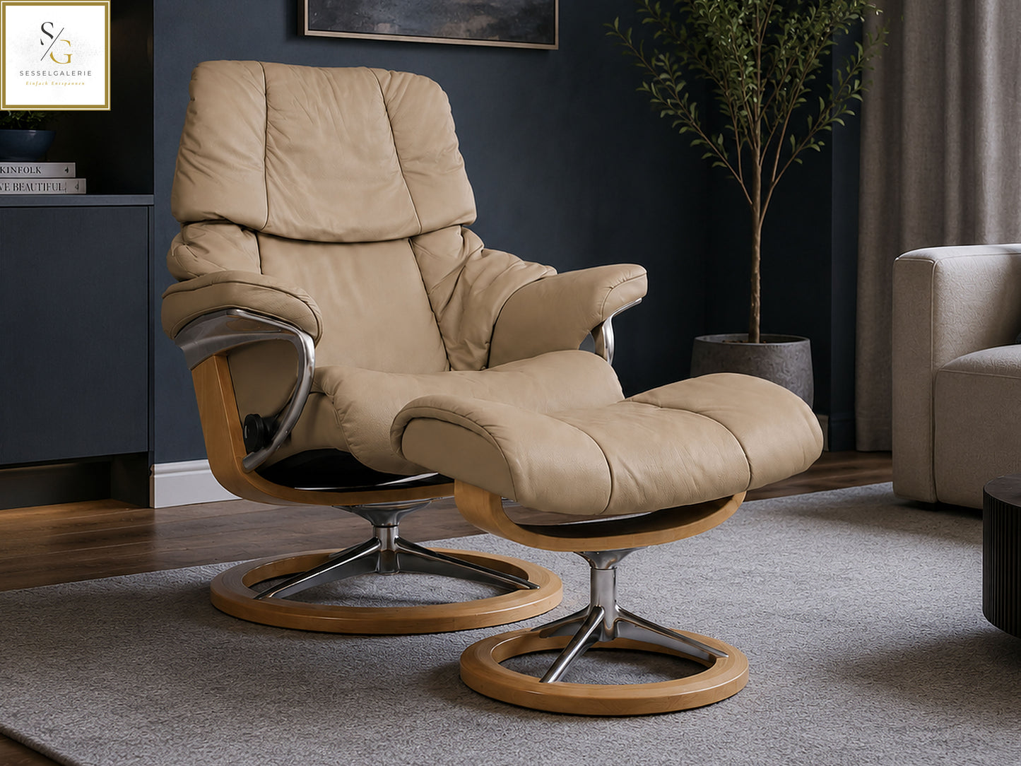 Stressless Reno (M) Signature Base + Hocker