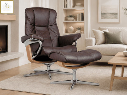 Stressless Mayfair (S) Cross Base + Hocker
